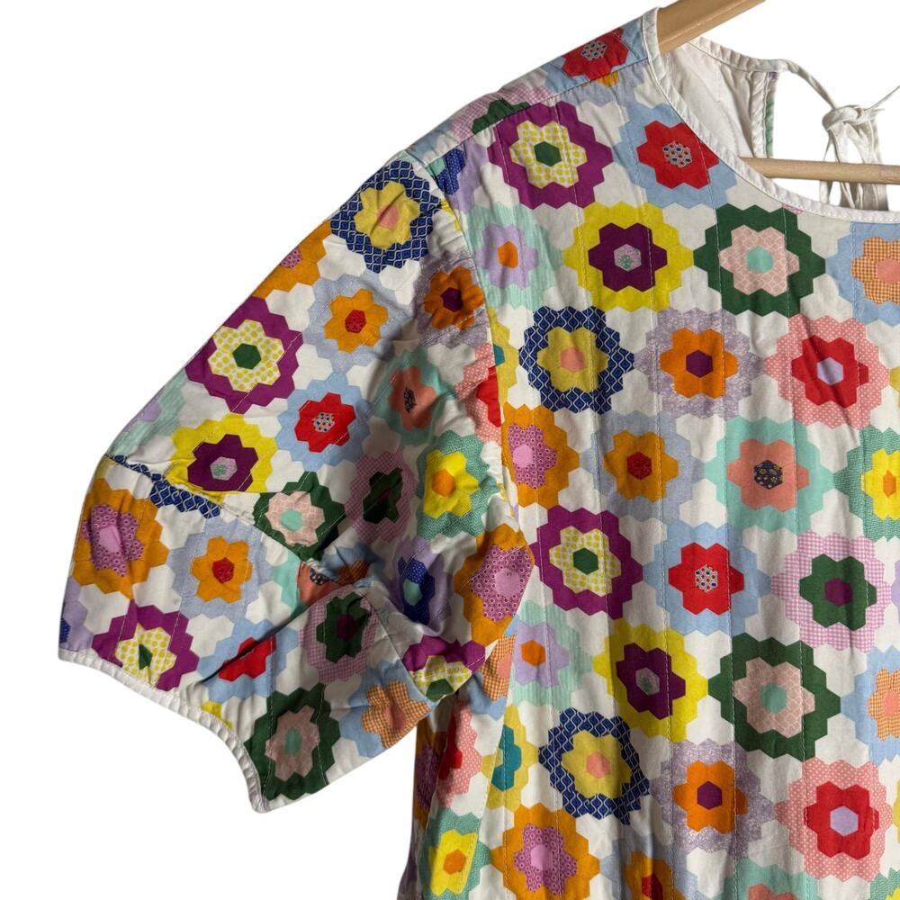 Mira Mikati White Floral Crochet Maxi Dress with Multicolor Flowers - Picture 9 of 16